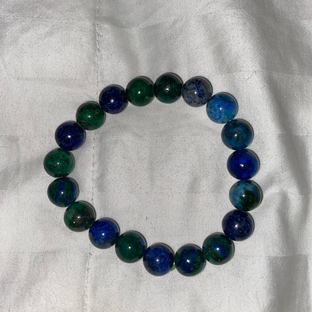 Crystal Azurite And Malachite Bracelet 8mm